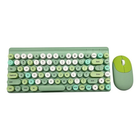 Teclado Y Mouse Pc Inalámbrico Tablet Verde Claro Verde/verde Claro Teclado Y Mouse Pc Inalámbrico Tablet Verde Claro Verde/verde Claro