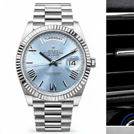 Relógio Rolex Day-date Azul Automático Base Eta 3035