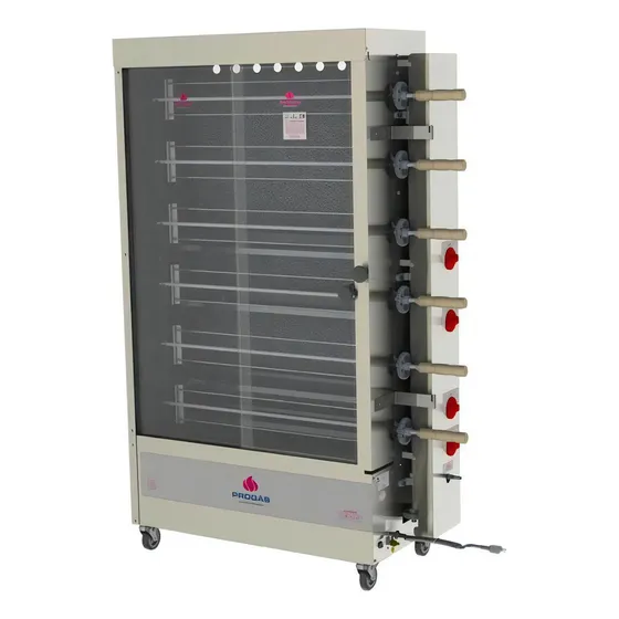 Forno Assar Frango Gás Pr631 Progás Rotativo Espeto
