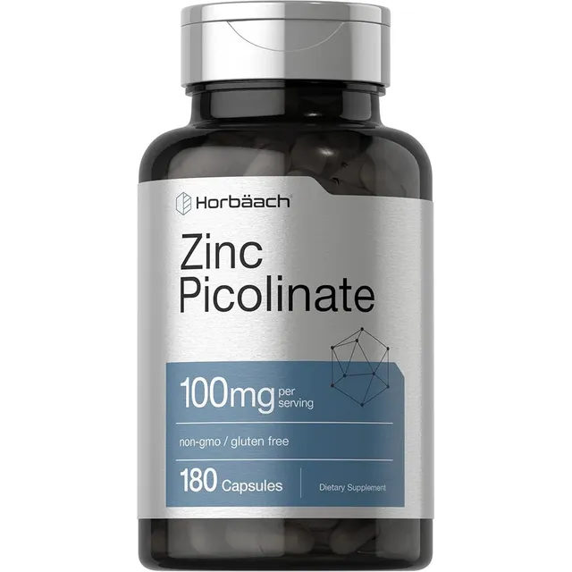 Picolinato De Zinc 100mg 180 Cápsulas Horbaach