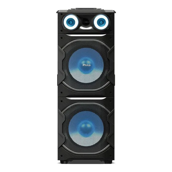 Caixa De Som Amplificada Philco Pcx26000 Bluetooth Entrada Usb, Auxiliar P2 Radio Fm 2600w Preta
