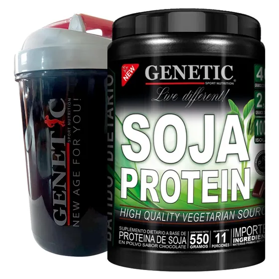Batido Reemplaza Comidas Vegano Proteina Soja Shaker Genetic