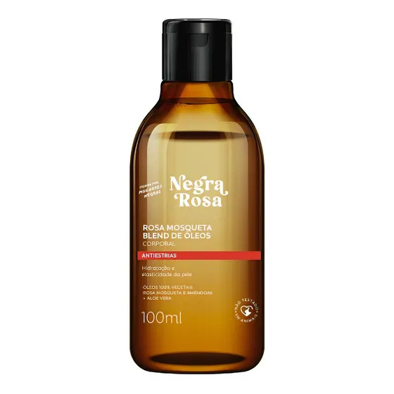 Óleo Corporal Negra Rosa Antiestrias Rosa Mosqueta 100ml