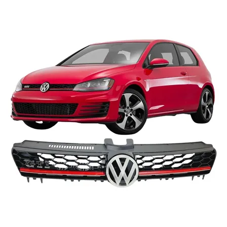Grade Dianteira Golf Gti Emblema Friso Vermelho 2014 A 2018