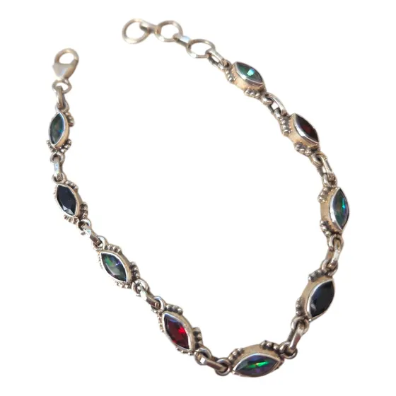 Pulsera Piedra Natural En Plata 925