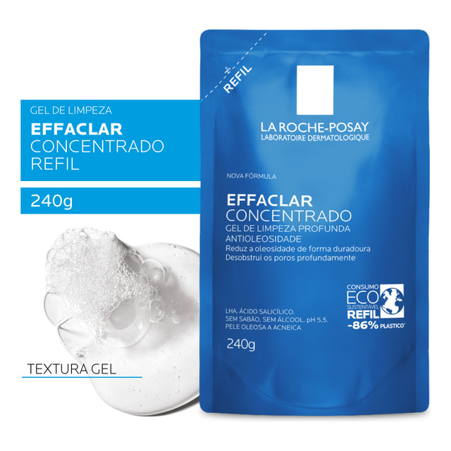 Refil Gel Limpeza Effaclar Concentrado 240 G La Roche-posay Refil Gel Limpeza Effaclar Concentrado 240 G La Roche-posay