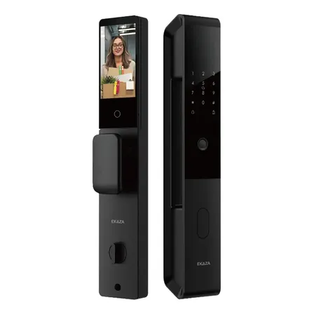 Fechadura Digital Com Reconhecimento Facial E Palma Da Mão Sirius Wifi Preto