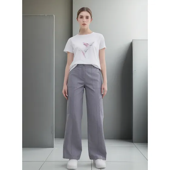 Pantalon De Mujer Seven Color Gris En Algodón #28071778
