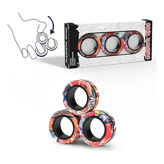 Juego De Anillos Magnéticos Para Ansiedad,