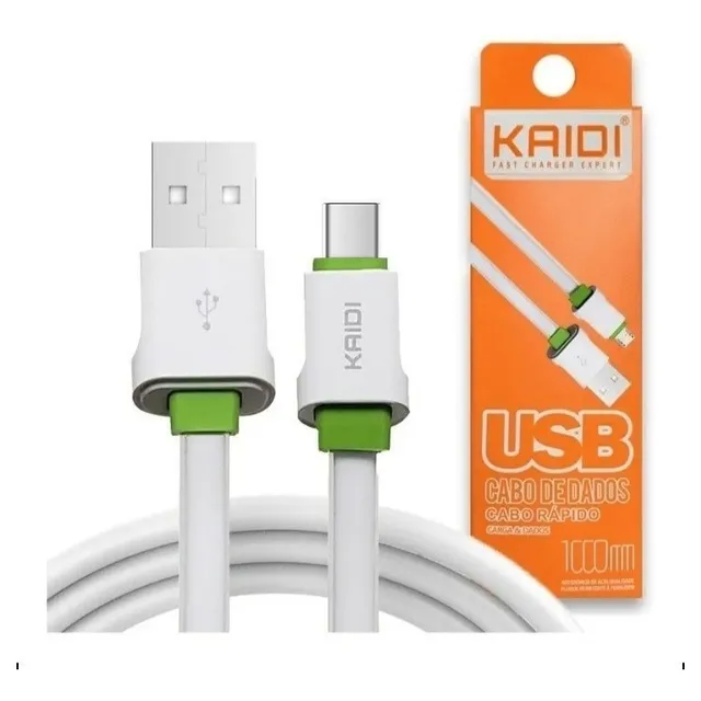 Kit 10 Cabos Usb Celular Tipo C  Kaidi Original Atacado Nf