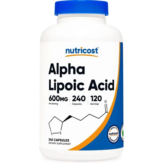 Acido Alpha Lipoico Acid 600mg 240 Nutricost Importado Eeuu