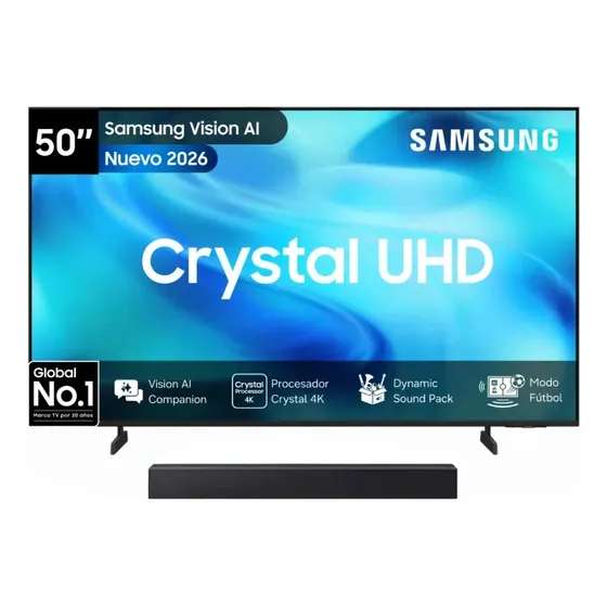 50 Crystal Uhd U8000h 4k + B-series Soundbar B400f