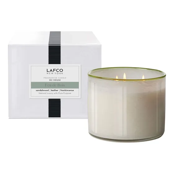 Vela Perfumada 3 Mecha Feu Bois Casa Esqui 30 Oz.