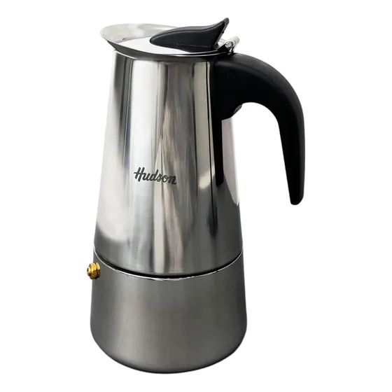 Cafetera Italiana Hudson Acero Inox 6 Tazas Color Acero Color Acero Inoxidable Sscm02