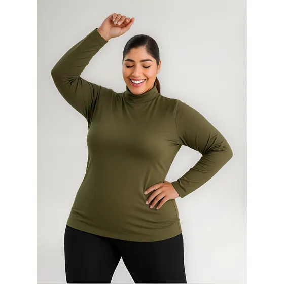Polera Basica Lisa Modal Mujer Talles Grandes 