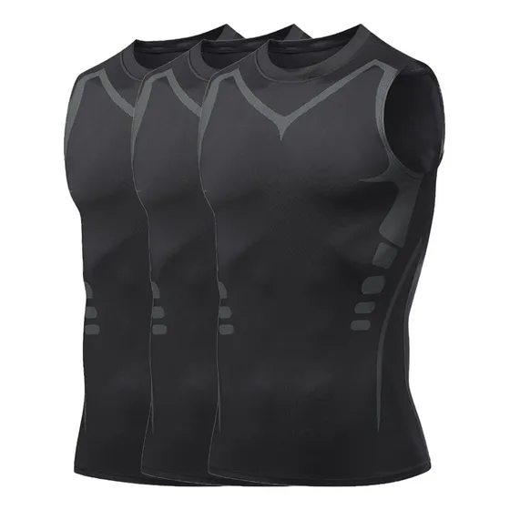 Playeras Chaleco Secado Rápido Para Deporte De Hombre 3pcs