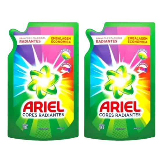 Sabão Liquido Refil Lava Roupas Ariel 1,8 Litros Kit 2 Unds
