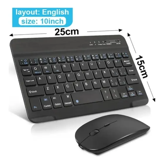 Combo Mini Teclado Con Mouse Inalámbrico