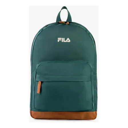 Mochila Fila Retro Letter Verde Floresta Unissex Desenho Do Tecido Liso
