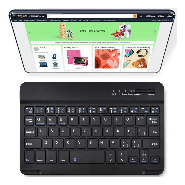 Teclado Inalámbrico Universal Multidispositivo Detuosi/negro