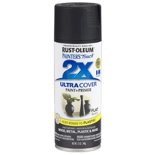 Pintura Aerosol Lata 12 Onza ( 1 Unidad) Color Negro Flat