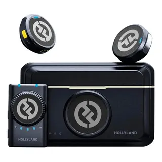 Microfone Sem Fio Hollyland Lark M2 Duo Para Câmera De 2 Pessoas Preto