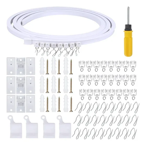 Riel De Cortina De Techo Flexible Soporte De Techo 5 Metros