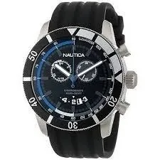 Nautica Men's N17583g Nsr 08 Chronograph Reloj Black Dial