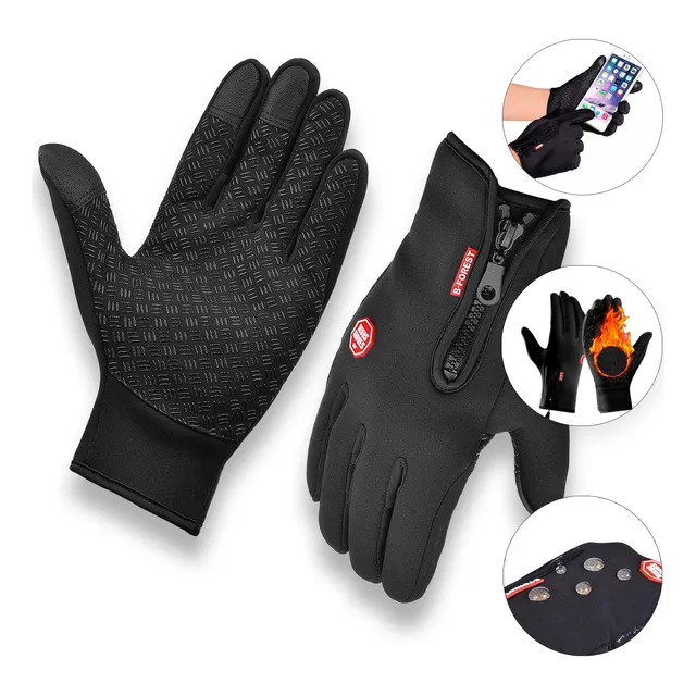 Par Luva Motoqueiro Térmica E Impermeável Com Touch Screen