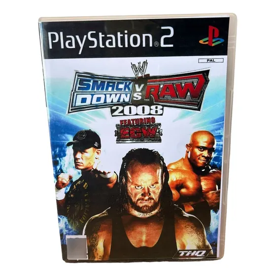 Smack Down Vs Raw 2008 Ps2 Capa+pôster+disco Play 2