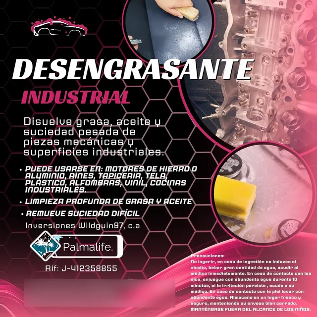 Desengrasante Industrial, Automotriz Eficiente Para Aluminio
