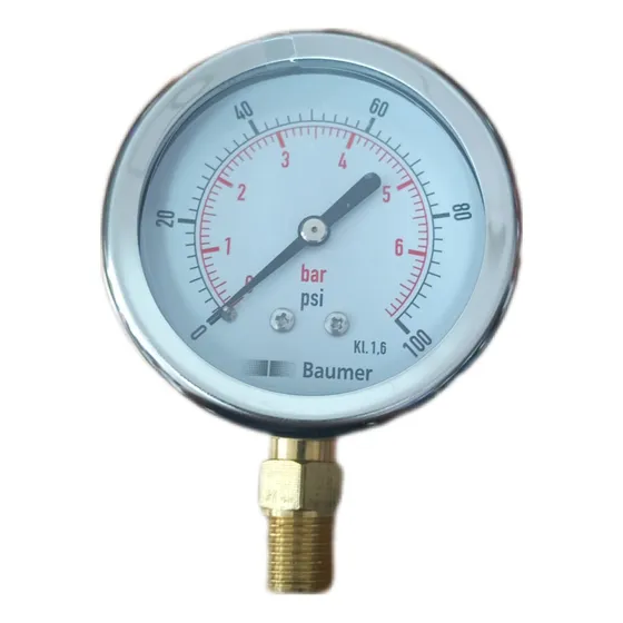 Manometro Baumer Dial 2,1/2 0 A 1000psi, Conex 1/4 Trasera