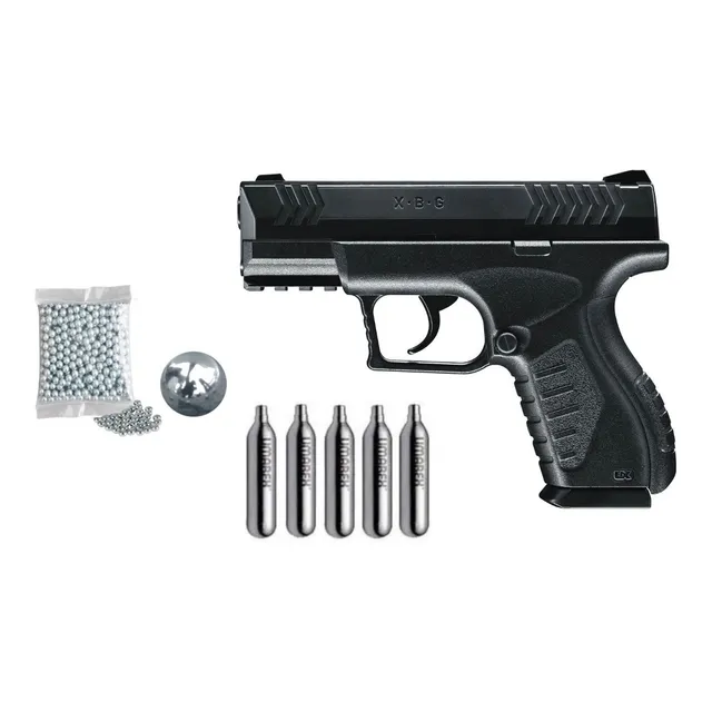 Pistola Co2 Umarex Xbg 4,5 Mm + 500 Balines + 5 Garrafas Co2