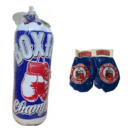 Combo Bolsa Boxeo Infantil 2 Guantes Boxing Niños Tiendajyh
