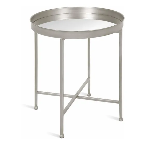 And Laurel Celia Mesa Redonda Plegable Metal 18.0 X 22.0 In