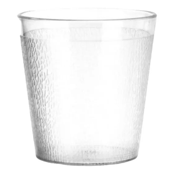 Pack X10 Vaso Irrompible SICKO 250 CC Policarbonato Transparente Apilable Plastico Indeformable Resistente Reutilizable 280ml