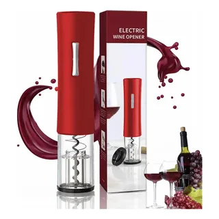 Saca Rolhas Abridor De Garrafas Vinho Automåtico Elétrico Cor Red Saca Rolhas Abridor De Garrafas Vinho Automåtico Elétrico Cor Red