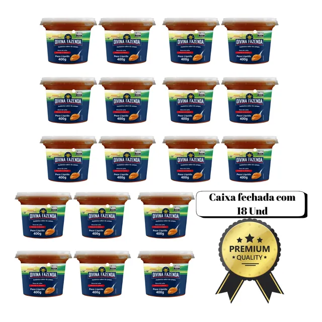 Caixa Fechada Pote De Doce De Leite 400g 18 Und Atacado