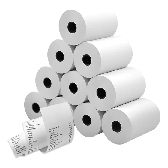 Caja X 50 Rollo Térmico 80x80 Mm Color Blanco 75grs
