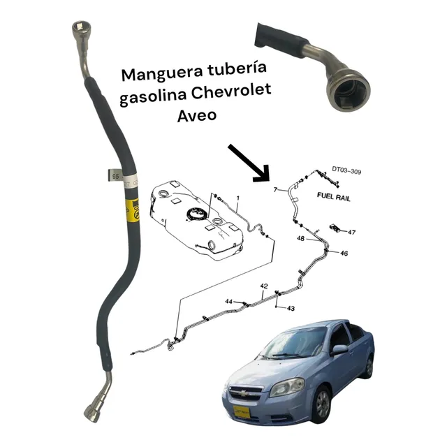 Manguera Tubería Gasolina Chevrolet Aveo