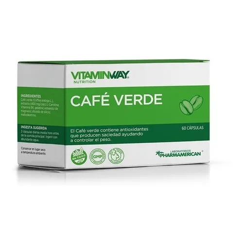 Vitamin Way Cafe Verde Antioxidante Suplemento X60 Sabor Sin sabor