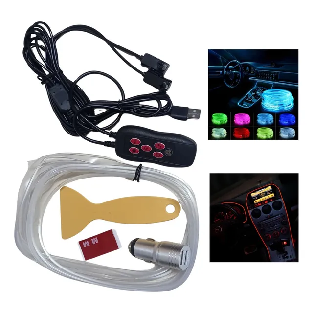 Cinta Luz Tira Para Tablero Interna Rgb Con Guia Musical