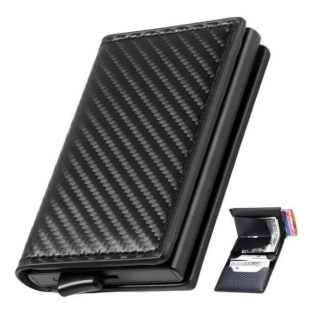 Billetera Tarjetero Antirrobo Rfid Anti Clonación Hombre Muj