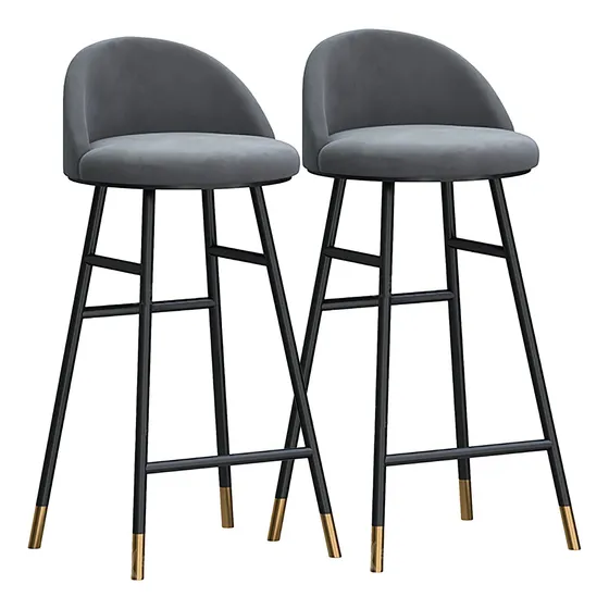 Taburete Bar Juego 1 2 Silla Terciopelo Altura Mostrador 65