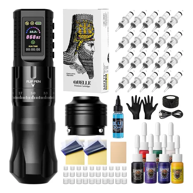 Kit Pen Hawink Tattoo Tatuaje Stroke Ajustable Inalambrica