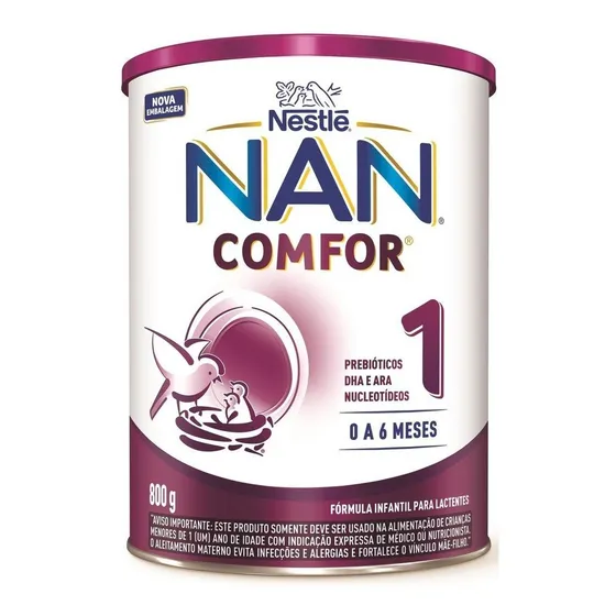 Leche de fórmula en polvo Nestlé Nan Comfor 1 800g