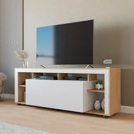 Rack Mueble Para Tv Led Puerta Batiente. 160cm De Largo 