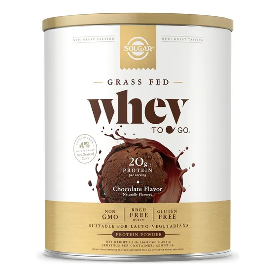 Proteína En Polvo Solgar Grass Fed Whey To Go Chocolate, 1,0