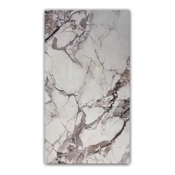 Revestimiento Pared Placa Uv Pvc Simil Marmol Piedra 122x260