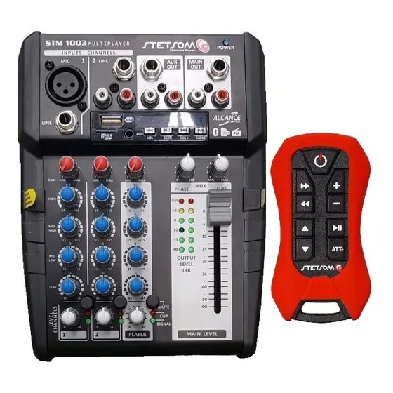Mesa Stetsom Stm-1003 3 Canais Bluetooth Sd Fm Com Controle 
